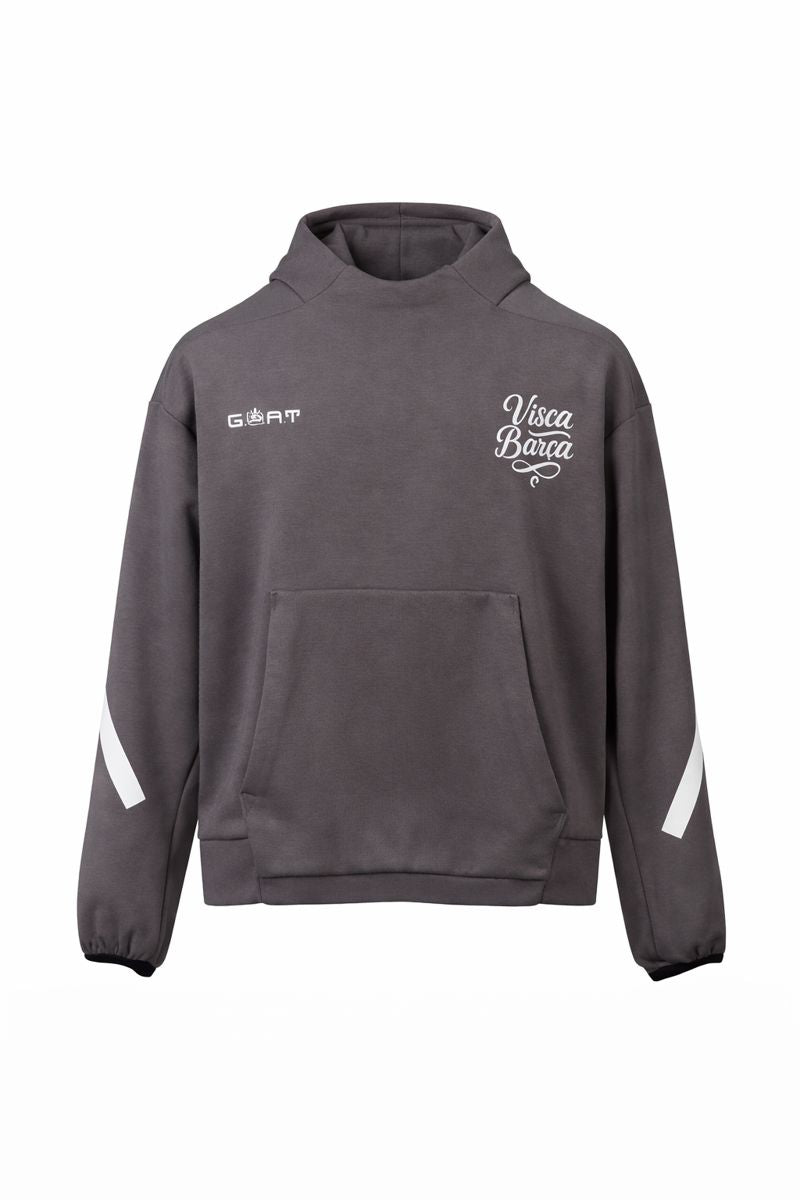 The Gray G.O.A.T FC Barcelona Hoodie