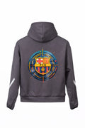 The Gray G.O.A.T FC Barcelona Hoodie