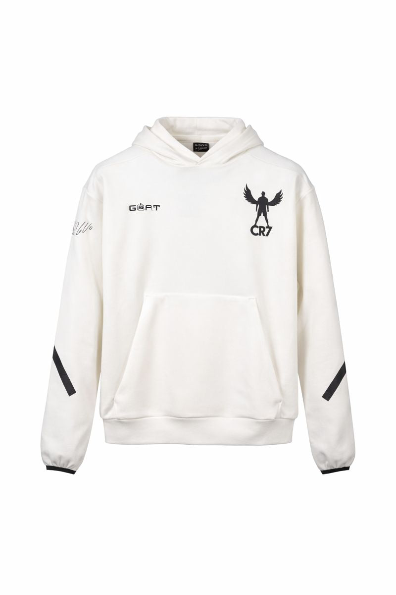The White G.O.A.T Cristiano Ronaldo Hoodie