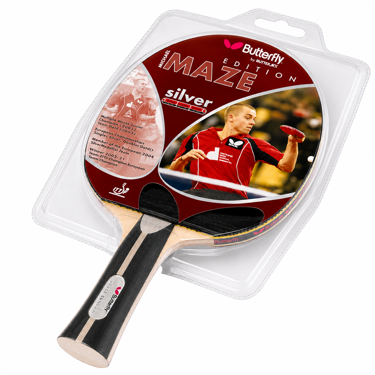 Butterfly Michael Maze Silver Table Tennis / Ping-Pong Racket