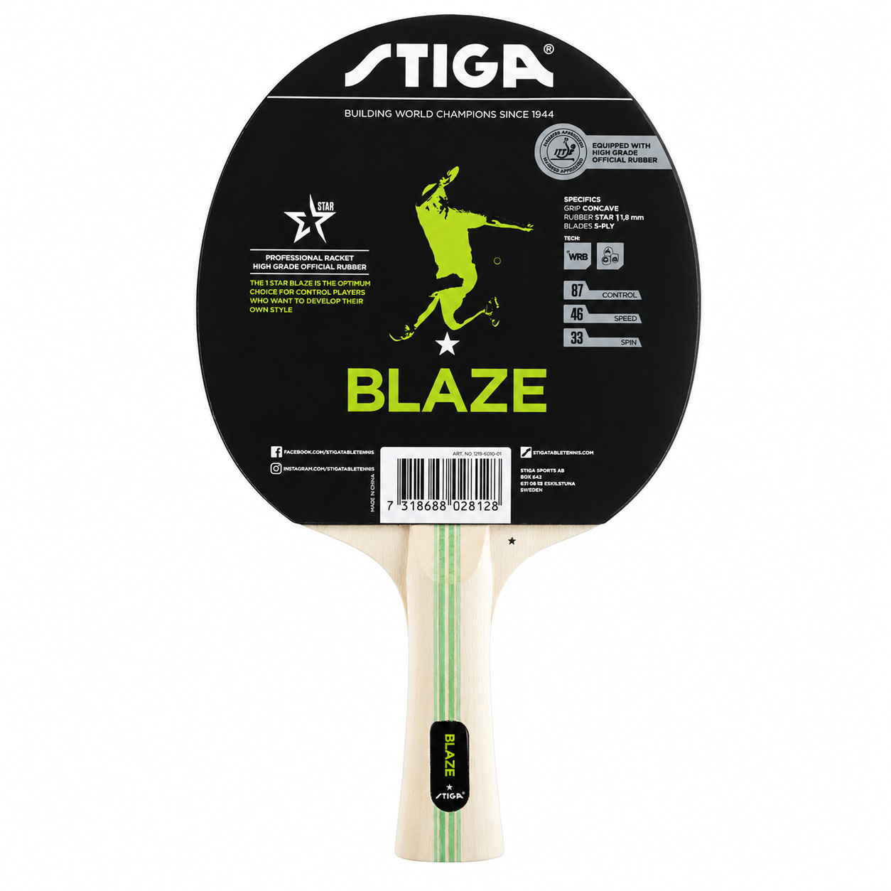 Stiga Blaze Table Tennis / Ping-Pong Racket