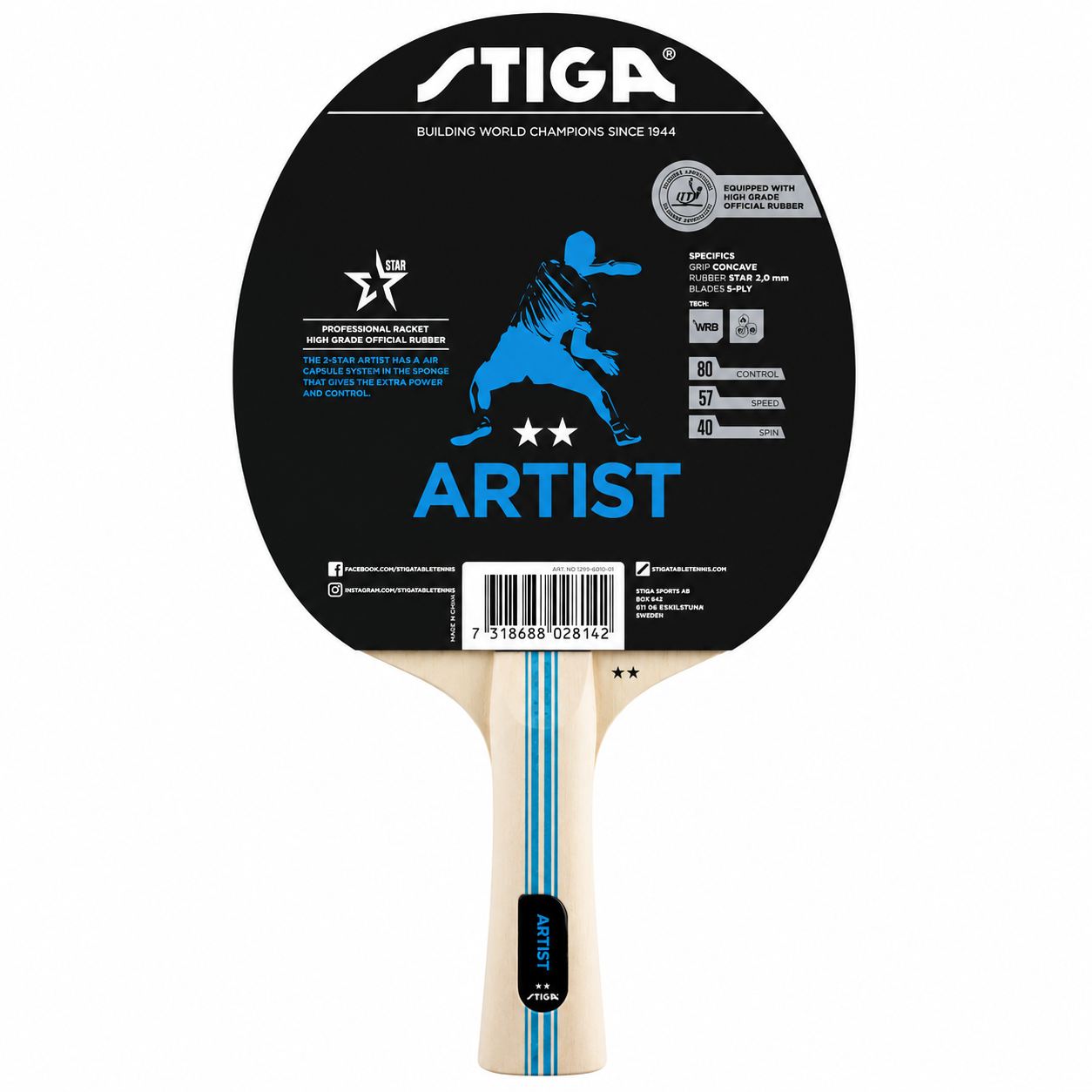 Stiga Artist Table Tennis / Ping-Pong Racket