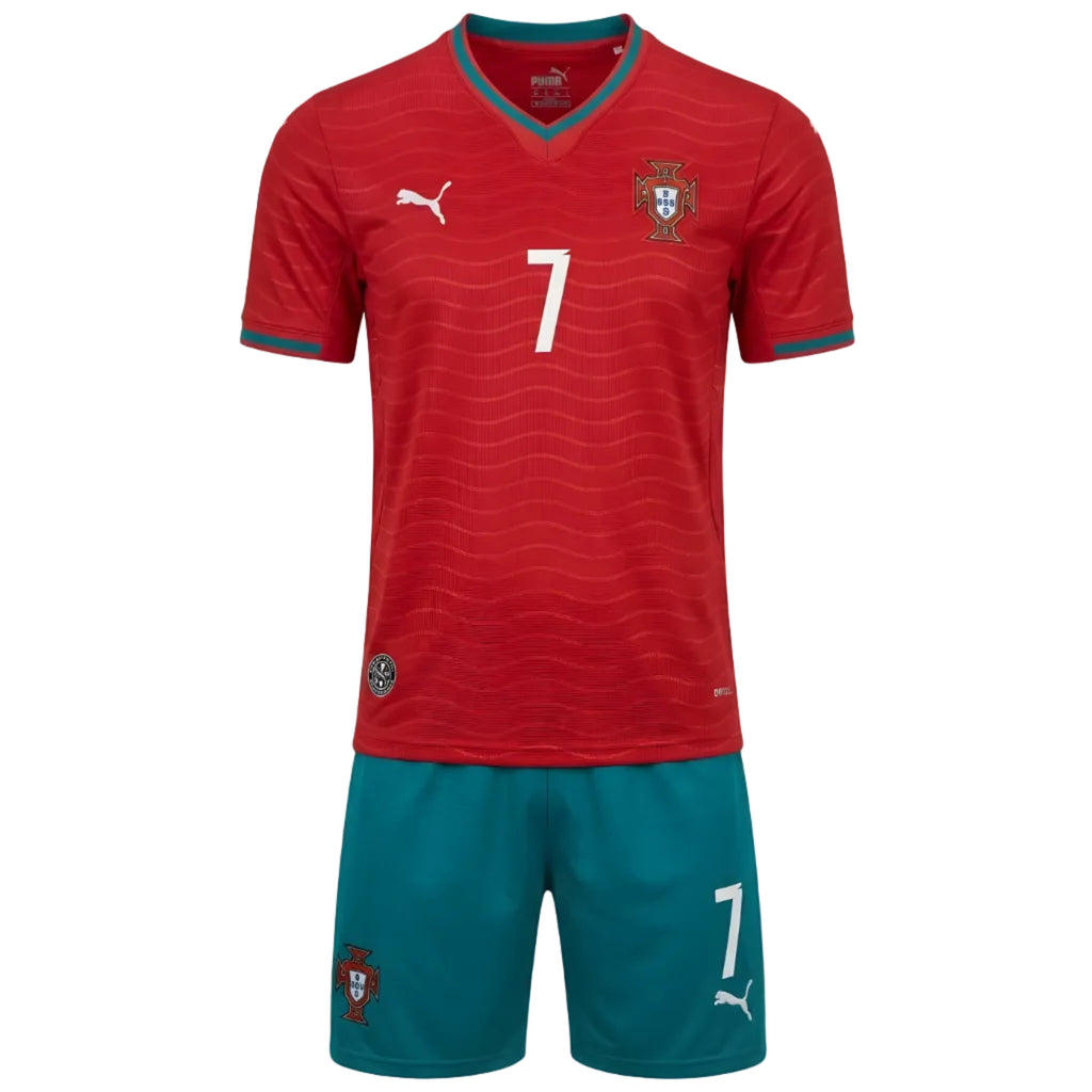 Portugal Christiano Ronaldo Home Kit (2026 World Cup Edition) Highest Quality - Red/Green