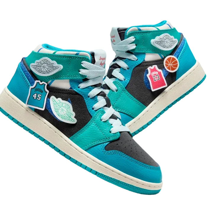 Nike Jordan 1 Mid SS (Kids and Infants) - Blue