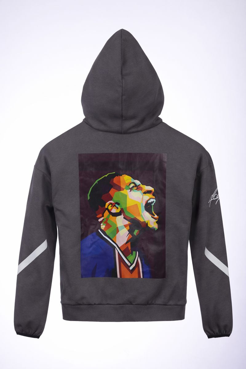 The Gray G.O.A.T Kylian Mbappé Hoodie