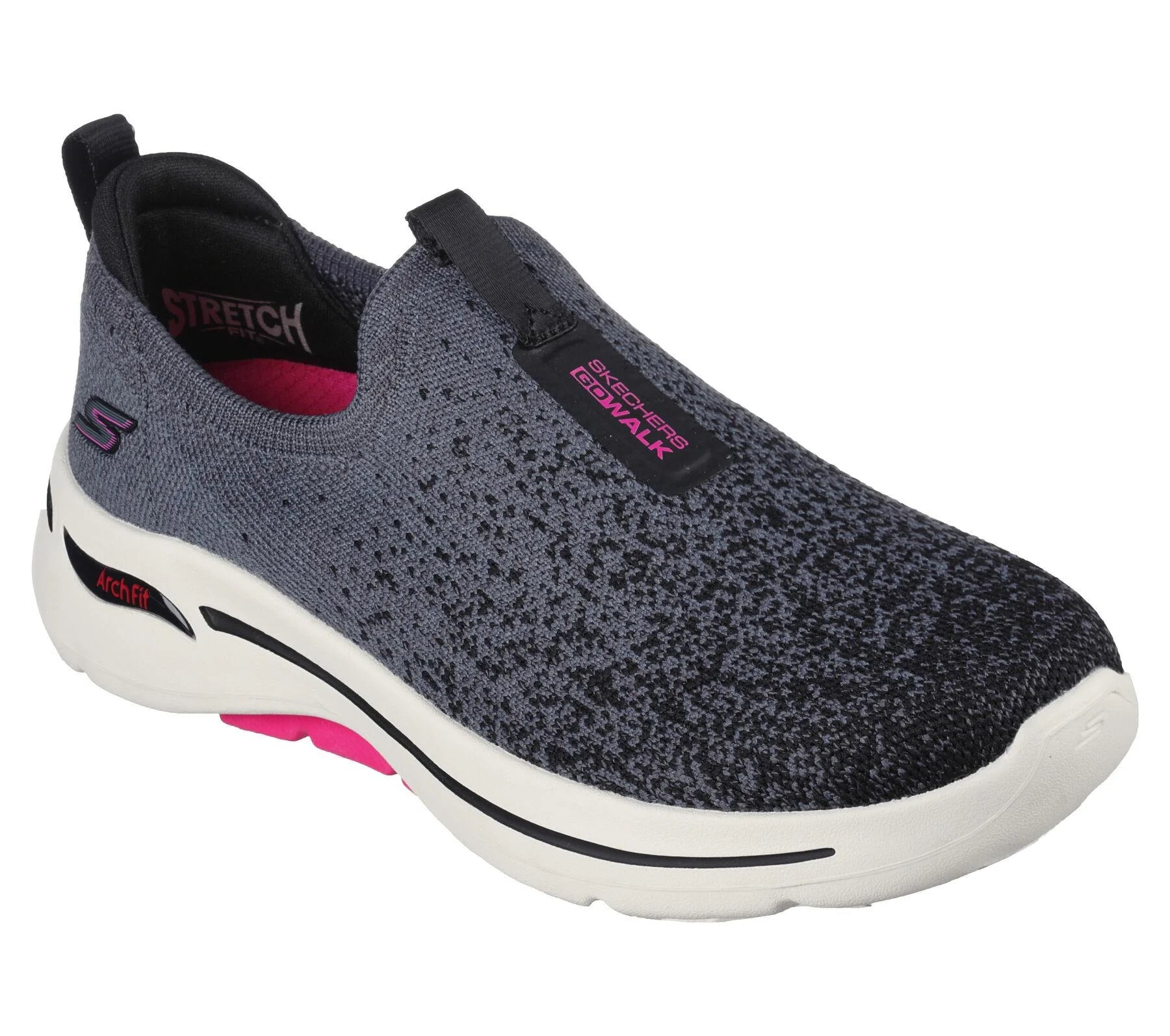 Skechers GO WALK Arch Fit Lunar Views - Gray/Pink