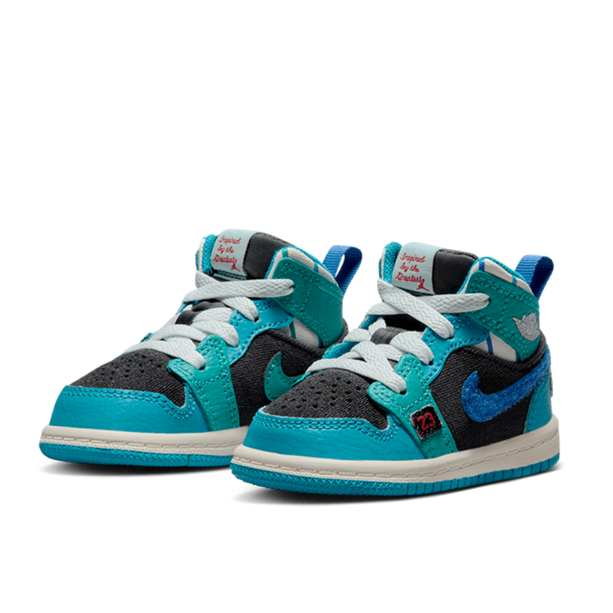 Nike Jordan 1 Mid SS (Kids and Infants) - Blue
