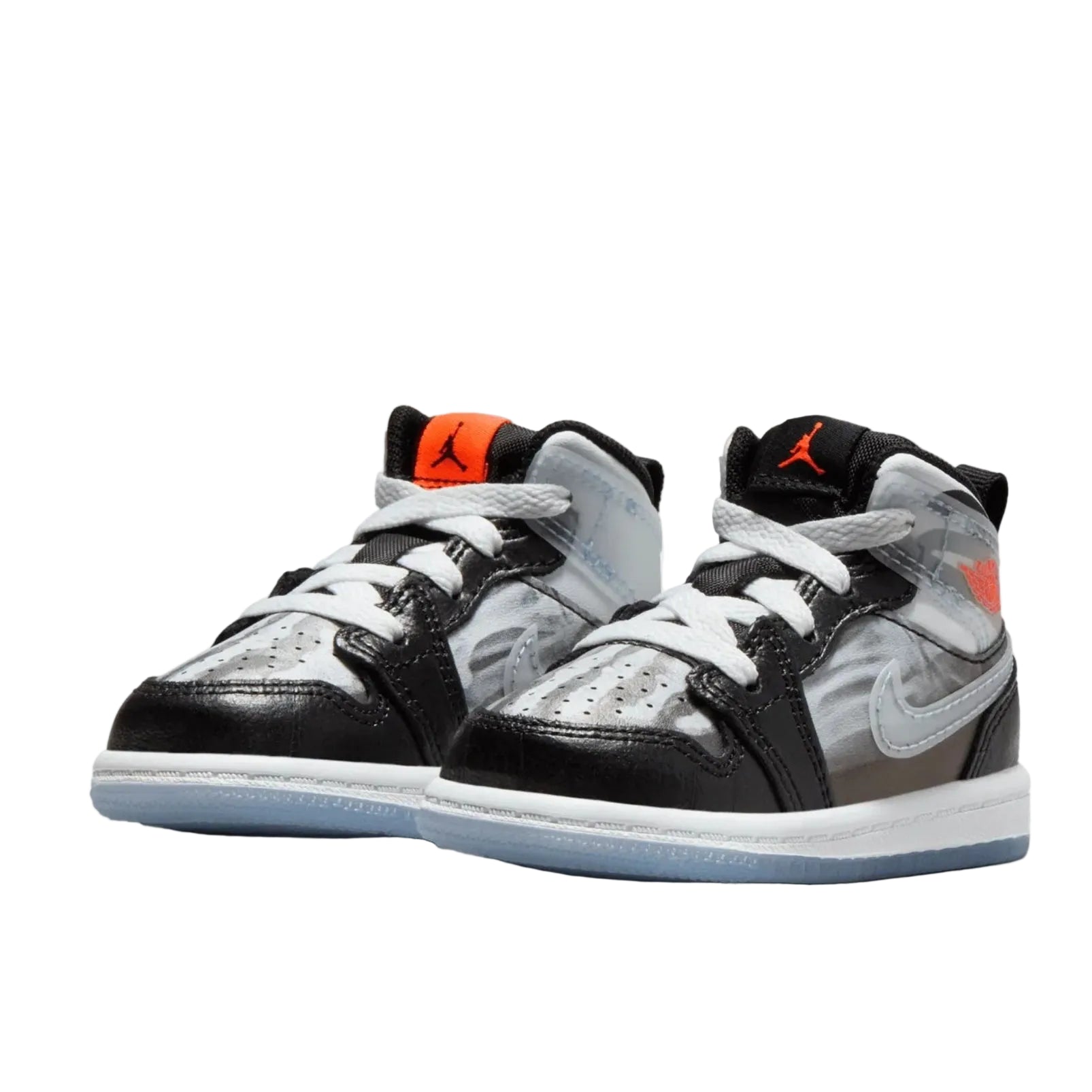 Nike Jordan Kids Jordan 1 Mid SS "X-Ray" (Kids and Infants) - Black