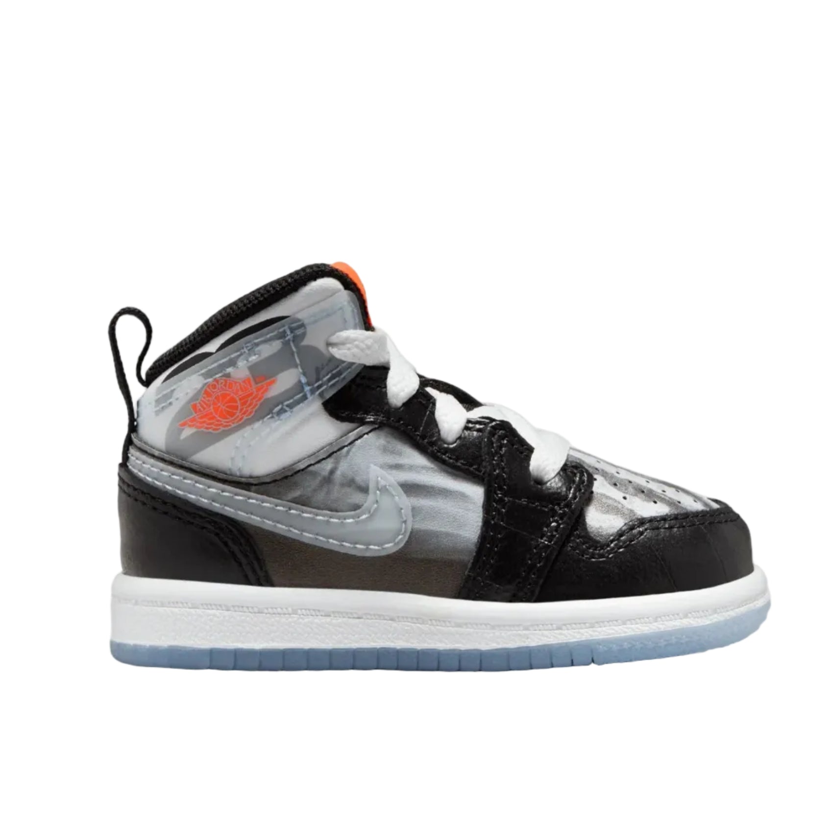 Nike Jordan Kids Jordan 1 Mid SS "X-Ray" (Kids and Infants) - Black