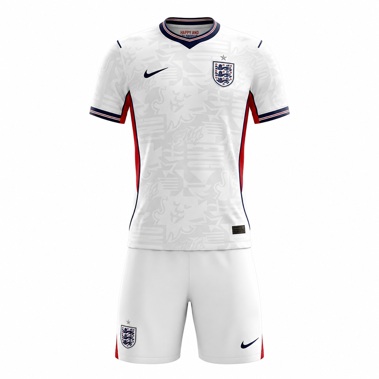 England Home Kit (2026 World Cup Edition) Highest Quality - White/Red