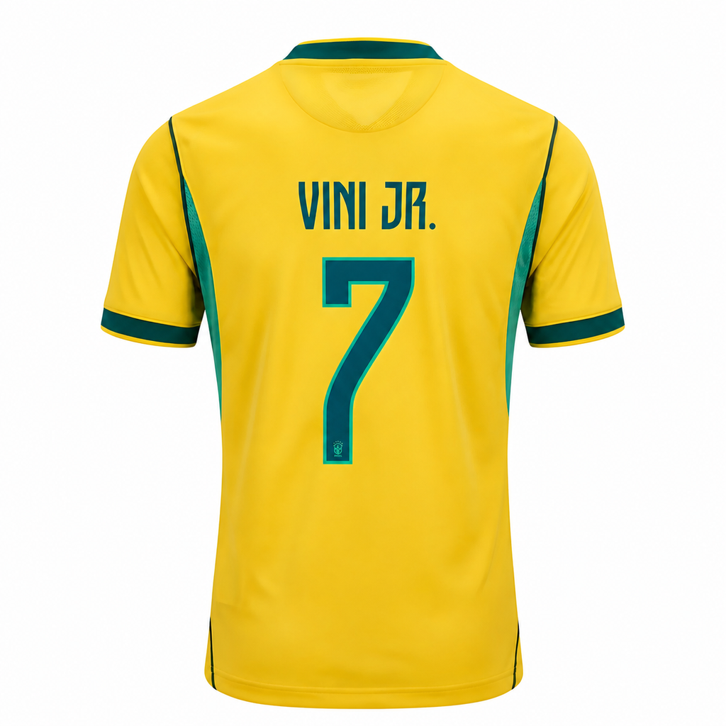 Brazil Vini Jr. Home Kids Kit (2026 World Cup Edition) Highest Quality - Yellow/Blue