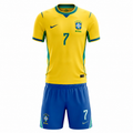 Brazil Vini Jr. Home Kids Kit (2026 World Cup Edition) Highest Quality - Yellow/Blue