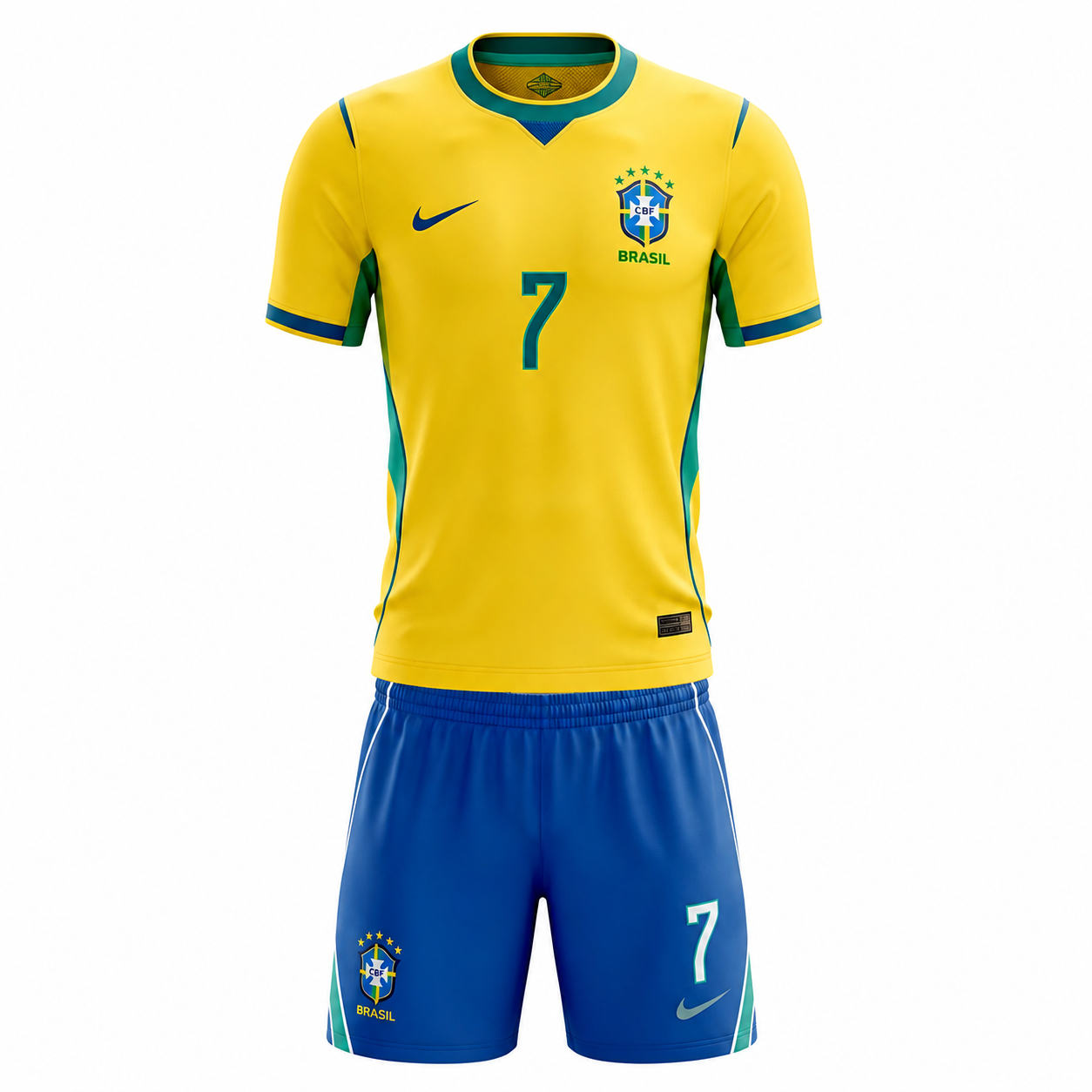 Brazil Vini Jr. Home Kit (2026 World Cup Edition) Highest Quality - Yellow/Blue