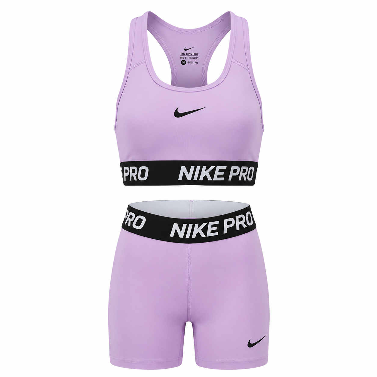 Nike Pro Sports [Thick Strap] Set (Bra + Shorts) - Lavender