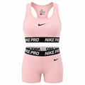 Nike Pro Sports Set [Thick Strap] (Bra + Shorts) - Pink
