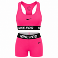 Nike Pro Sports Set [Thick Strap] (Bra + Shorts) - Fuchsia