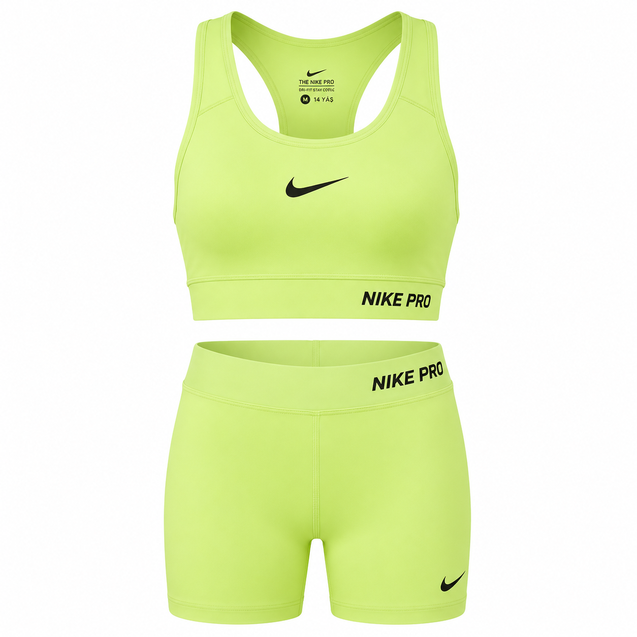 Nike Pro Sports Set (Bra + Shorts) - Neon