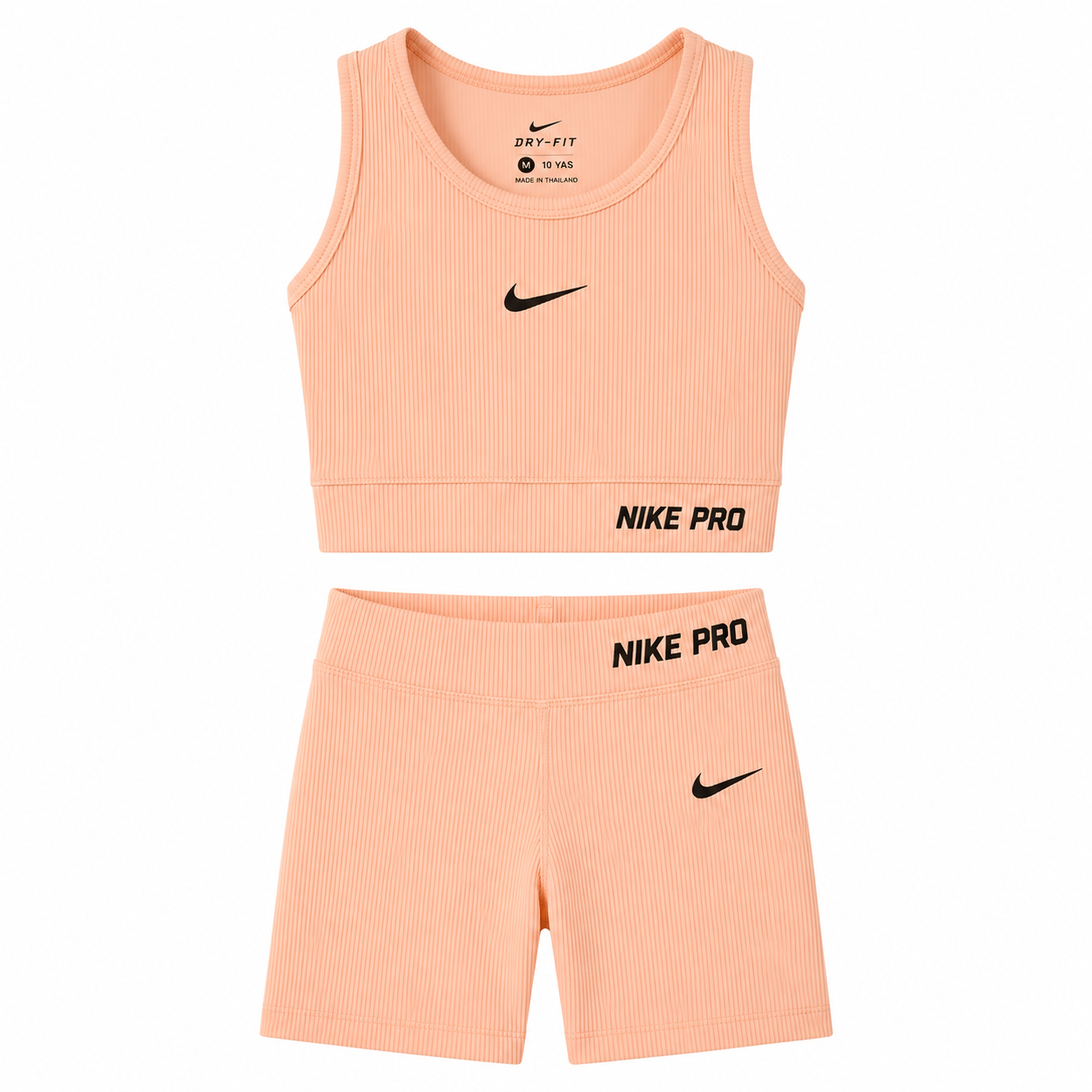 Nike Pro Sports Set (Tank Top + Shorts) - Salmon Orange