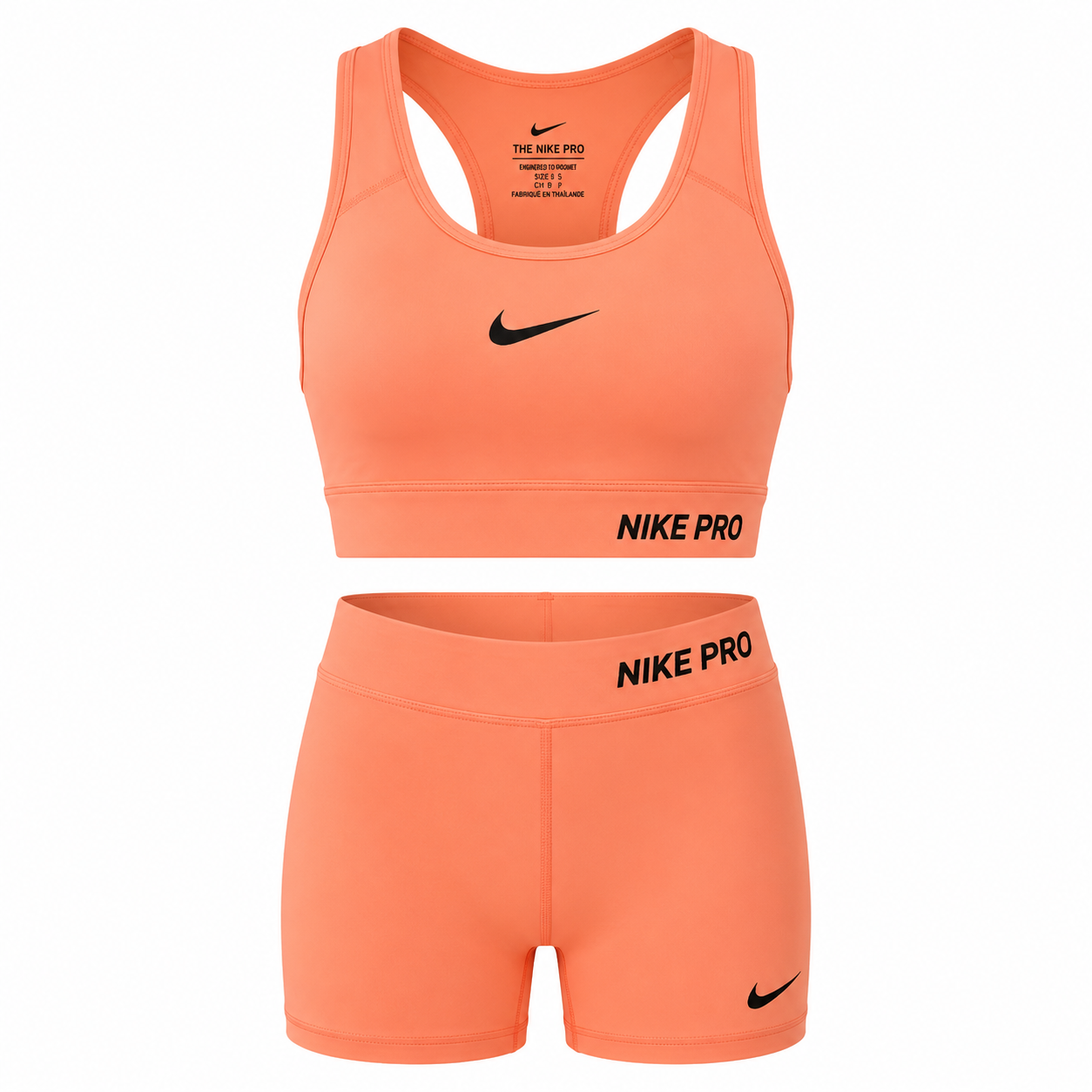 Nike Pro Sports Set (Bra + Shorts) - Orange