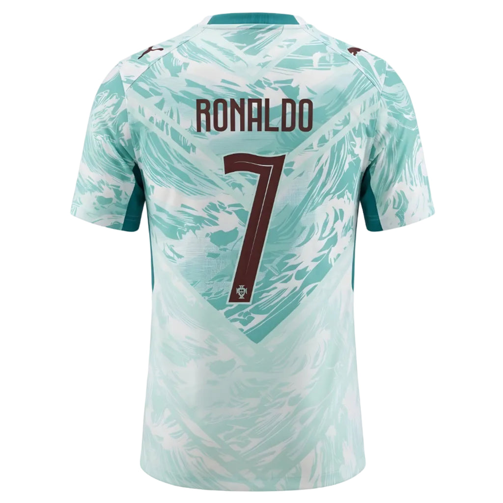 Portugal Christiano Ronaldo Home Kit (2026 World Cup Edition) Highest Quality - White/Mint
