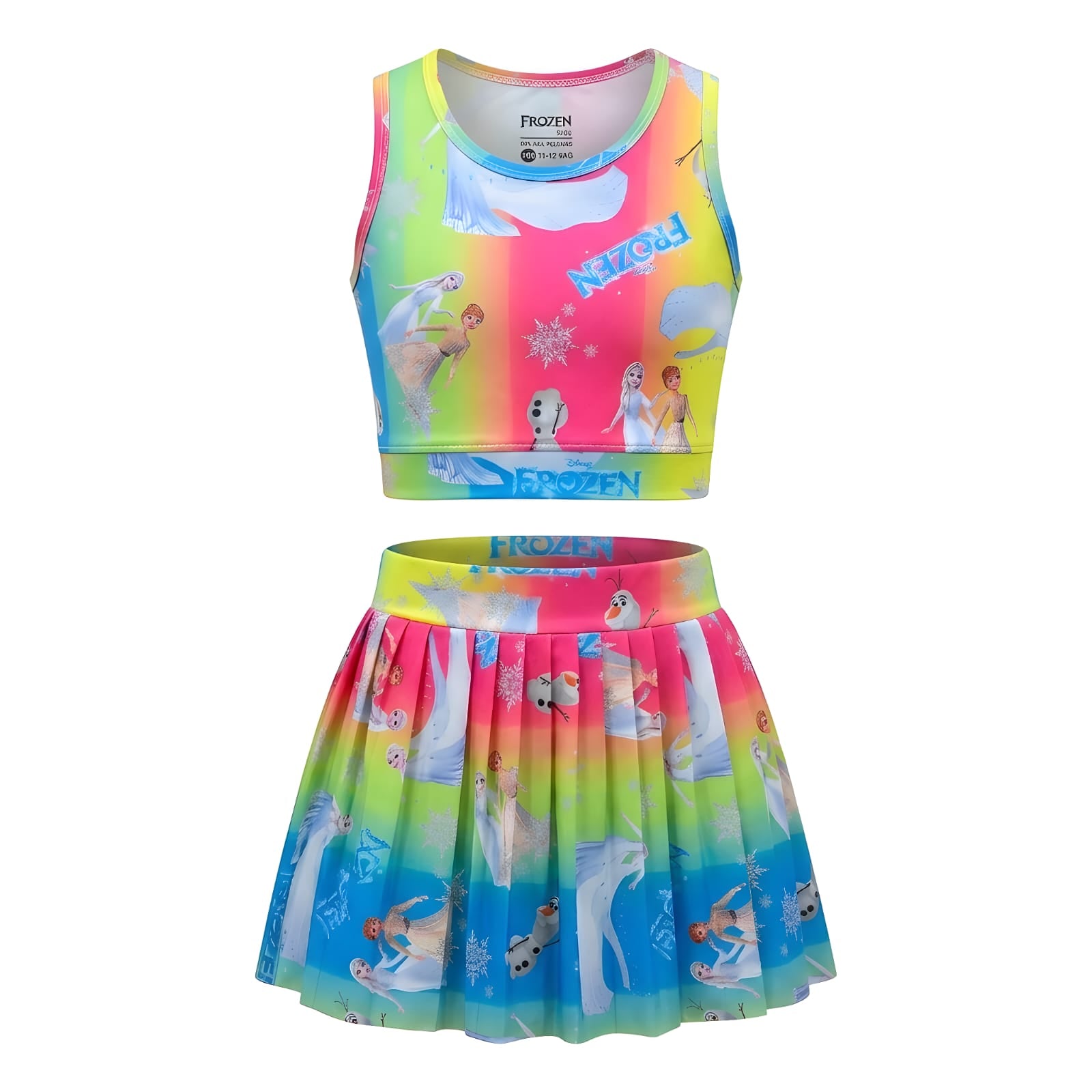 Frozen Sports Set (Bra + Skirt) - Rainbow