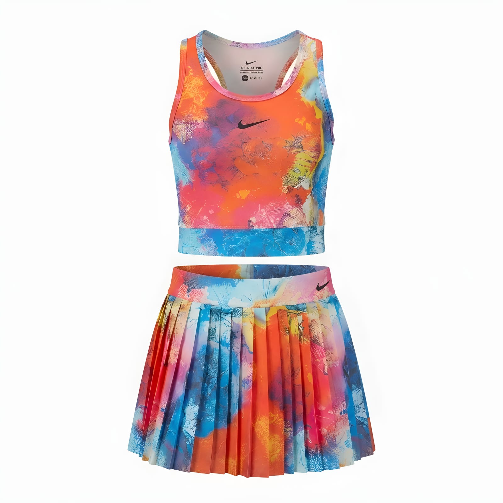 Nike Pro Sports Set (Bra + Skirt) - Floral/Multicolor