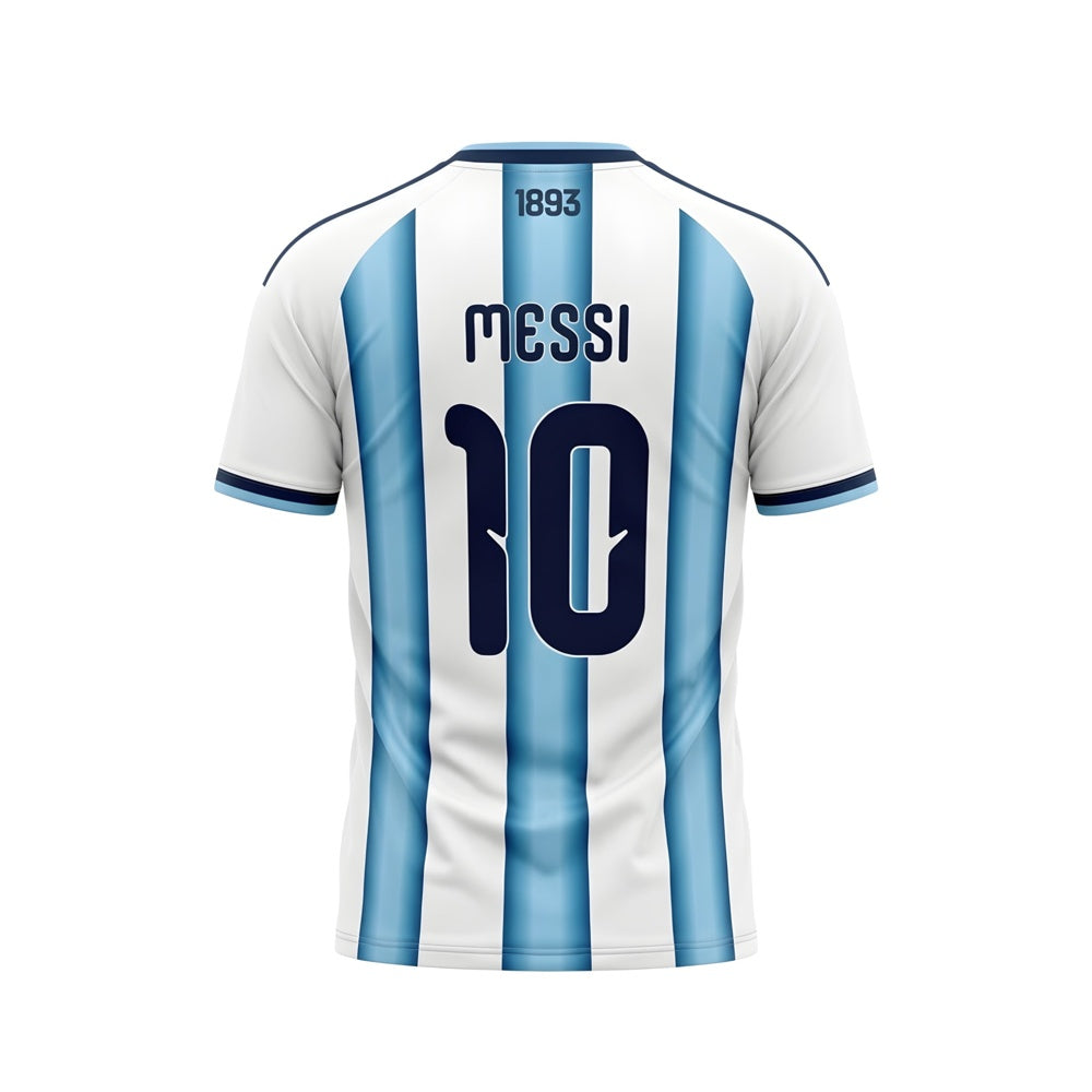 Argentina Messi Home Kids Kit (2026 World Cup Edition) Highest Quality - White/Blue