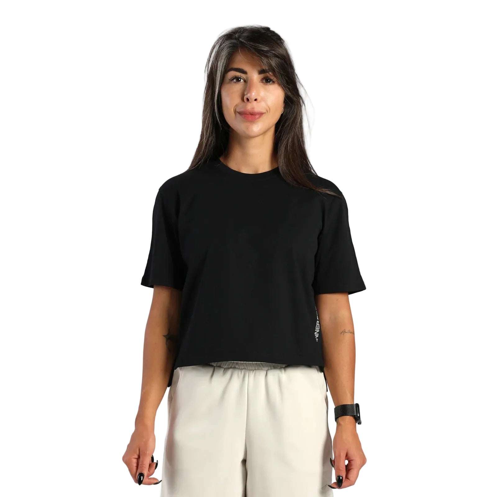 Winner Force Summer Escape Cropped T-Shirt - Black