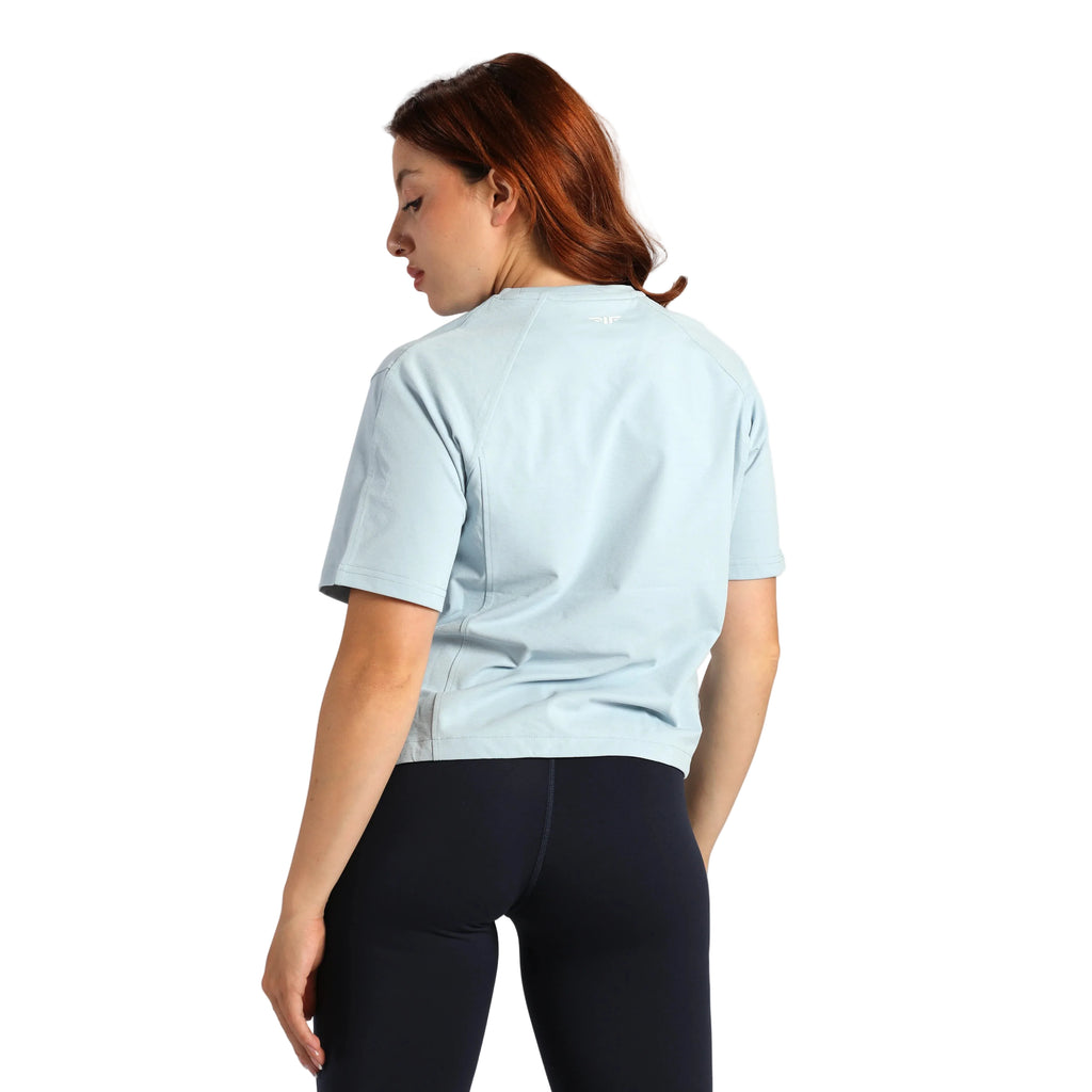 Winner Force Summer Escape Cropped T-Shirt - Celestial Blue