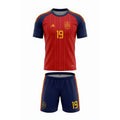 Spain Lamine Yamal Home Kit (2026 World Cup Edition) Highest Quality - Red/Navy